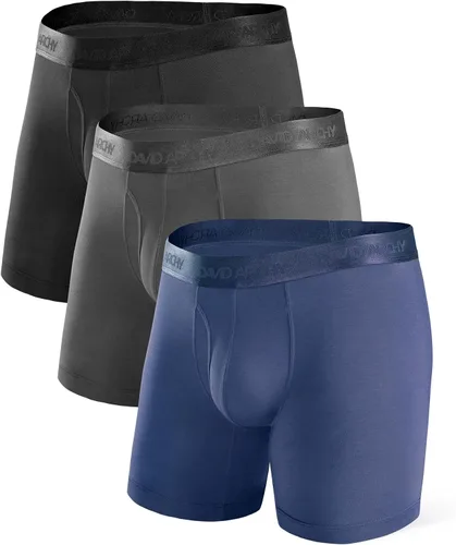 Vista 15 de DAVID ARCHY - Calzoncillos tipo bóxer para hombre (ultra suaves, con soporte, bolsillo, transpirables) en paquete múltiple Negro-a- 6.5
