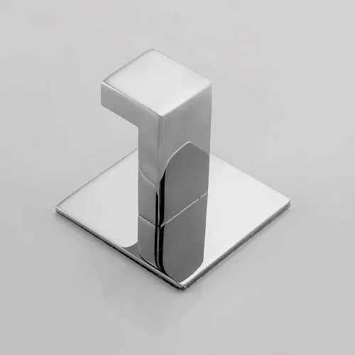 Vista 4 de Gancho de toalla de baño de acero inoxidable autoadhesivo para bata de baño, sin necesidad de tornillos y acabado cromado