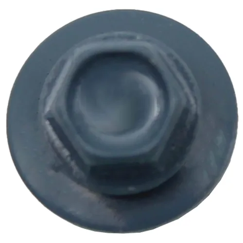 Vista 299 de Tornillos para techos de metal gris ABC 10 x 1 - Cabezal hexagonal - Arandela EPDM - Arandela de arranque automático/roscado - 1 bolsa - 250