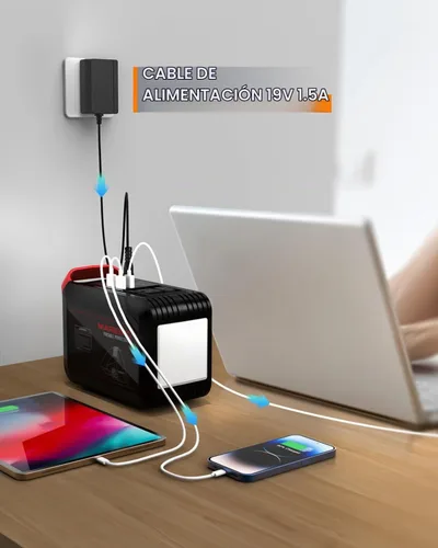 Vista 6 de MARBERO Adaptador de 19 V CA/CC Cable de alimentación compatible con MARBERO M82 M82MAX M822 M822MAX M87 M88 M168 Generador solar Batería de litio