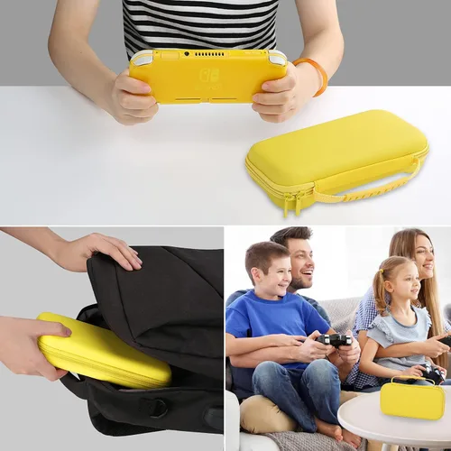 Vista 9 de HEYSTOP Funda de transporte compatible con Switch Lite funda Switch Lite con funda protectora de TPU suave para juegos de tarjeta de juegos 6 tapas