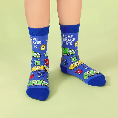 Vista 3 de PanPacSight Paquete de 4 calcetines novedosos para niños y niñas, divertidos dibujos animados, lindos animales, alimentos, aguacate, piña, bola