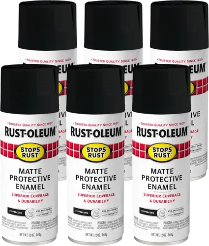 Vista 35 de Rust-Oleum 7776830 - Pintura en aerosol para prevención del óxido, 12 onzas, negro plano