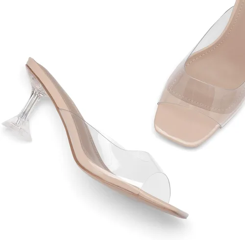 Vista 4 de DREAM PAIRS Sandalias de tacón de aguja altas con punta cuadrada para mujer