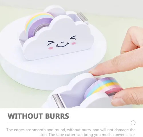 Vista 8 de Toddmomy 2 dispensadores de cinta de nube, dispensador de cinta de escritorio de dibujos animados con cinta arcoíris para niños y adultos
