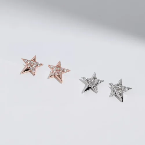 Vista 5 de Meissa Ball Screw Back Earrings for Women 925 Sterling Silver Sleep-On Studs Dainty Cute Star Earrings for Multiple Piercing