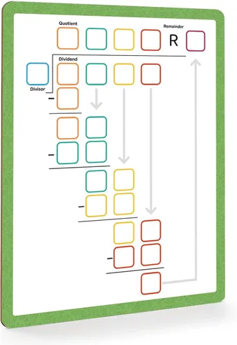 Vista 4 de Tabla de división y multiplicación de borrado en seco, pizarra blanca de 9 x 12 pulgadas, mesa auxiliar doble manipulación matemática portátil