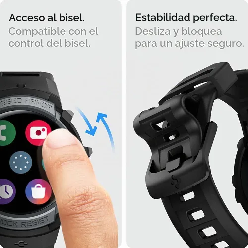 Vista 7 de Spigen Rugged Armor Pro para Galaxy Watch Band con funda TPU duradera
