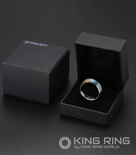 Vista 5 de King Ring Anillos de tungsteno de 4680.394 in Anillos de tungsteno con acabado mate superpulido, coloridos, diseñados en Estados Unidos