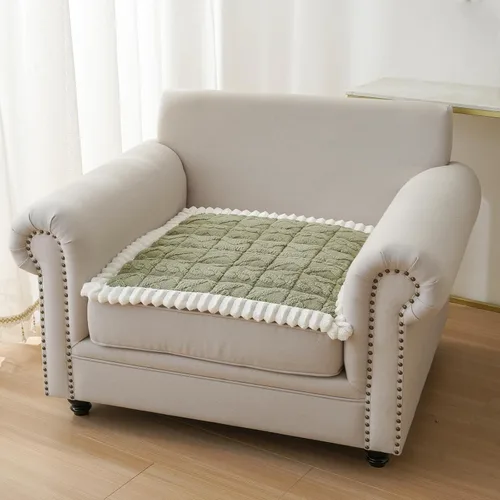 Vista 17 de Fundas de Reposabrazos de Sofá Antideslizantes, Funda Lavable de Respaldo de Sillón Suave, Fundas Gruesas y Peludas para Reposabrazos de Sofá
