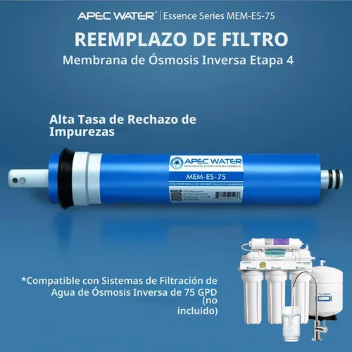 Vista 2 de APEC MEM-ES-75 75 GPD Filtro de reemplazo de membrana para sistema de ósmosis inversa