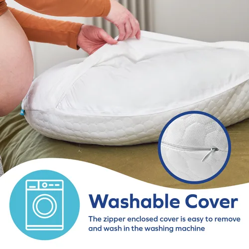 Vista 3 de Dr. Talbot's Almohada de embarazo de mamá - Almohada en forma de U para mujeres embarazadas