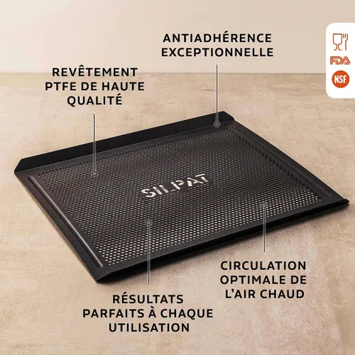 Vista 2 de Silpat The Original Cook N' Cool - Bandeja perforada para hornear, aluminio, 11 5/8" X 16 1/2