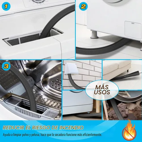 Vista 3 de Sealegend Kit de limpiador de ventilación de secadora de 2 piezas Negro