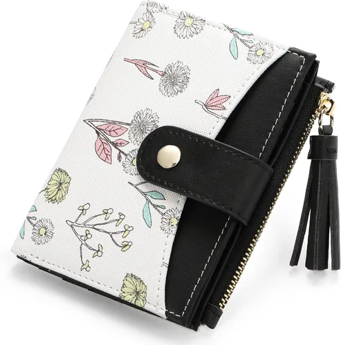 Vista 18 de yiijay Billetera pequeña para mujer, con bloqueo RFID, plegable, delgada, de cuero, para tarjetas de crédito, billetera pequeña con bolsillo