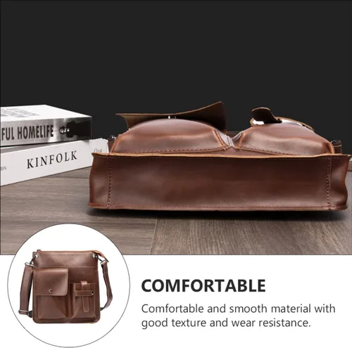 Vista 9 de FELTECHELECTR 1pc Messenger Bag Single- Shoulder Zipper Pouch Portable Tool Bag Mens Sling Bag Single- Shoulder Bag Mens over The Shoulder Bag
