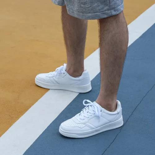 Vista 2 de Hawkwell Zapatos deportivos clásicos de cuero para hombre, de moda, casuales, para patinar, tenis, baloncesto, zapatos para caminar
