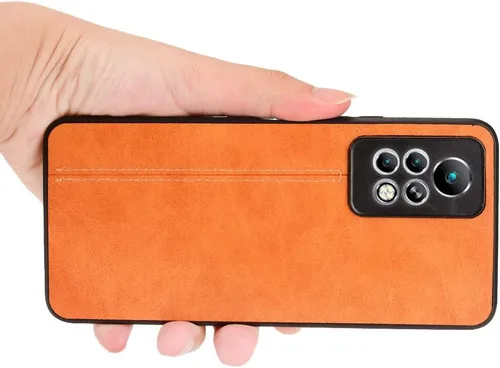 Vista 5 de Funda de teléfono para Infinix Note 11 Pro/11s, funda para Infinix Note 11 Pro/11s Funda protectora de piel sintética tipo vaca, antideslizante, a