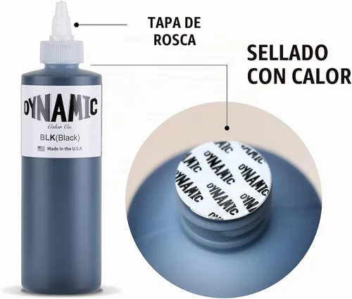 Vista 2 de Dynamic - Tinta de tatuaje, varios tamaños y colores, 1 Ounce, Blanco pesado.
