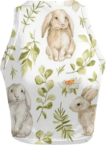 Vista 3 de TOKCMLOKWomen's Summer Fashion Easter Bunny Print Pattern Sleeveless T-Shirt Tank Top