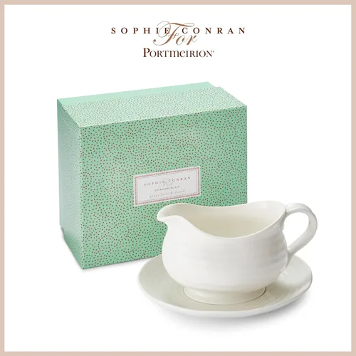 Vista 3 de Portmeirion Sophie Conran - Bote y soporte para salsa, 24 onzas