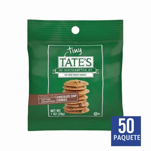 Vista 3 de Tate's Bake Shop Galletas con chispas de chocolate, 50-1 oz Tiny Tate's Cookies