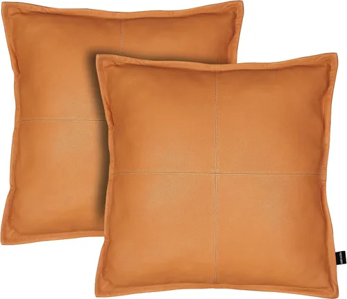 Vista 64 de Funda de almohada de piel de cordero – Funda de cojín decorativa para sofá – Fundas para sala de estar y dormitorio, 22 x 22 pulgadas – Paquete de 2