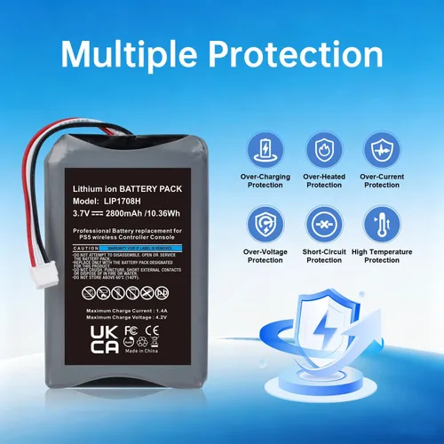 Vista 7 de Tectra for PS5 Battery LIP1708 Battery for Sony PlayStation 5 DualSense