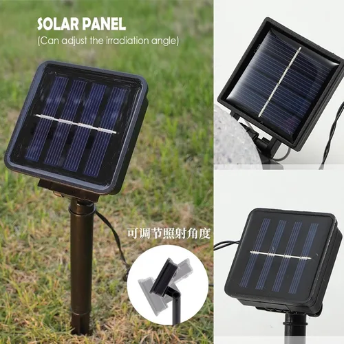Vista 6 de FANFX Luces de Sendero Navideñas con Energía Solar, Luz Automática Impermeable para Paisaje, Decoración Navideña con Estaca, Luces LED para Senderos
