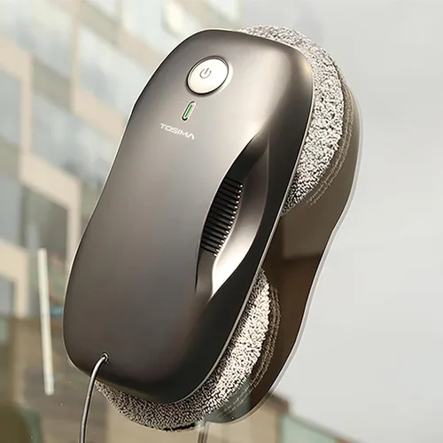 Vista 2 de Tosima Robot Limpiador de Ventanas W2, Limpieza Automática con Planificación Inteligente de Ruta, Potencia de Succión de 3800 Pa, Tecnología