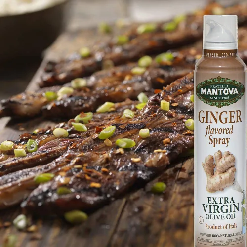 Vista 95 de Mantova Spray de Aceite de Oliva Virgen Extra con Sabor a Cúrcuma, spray de cocina saludable para el corazón perfecto para ensaladas, salsas