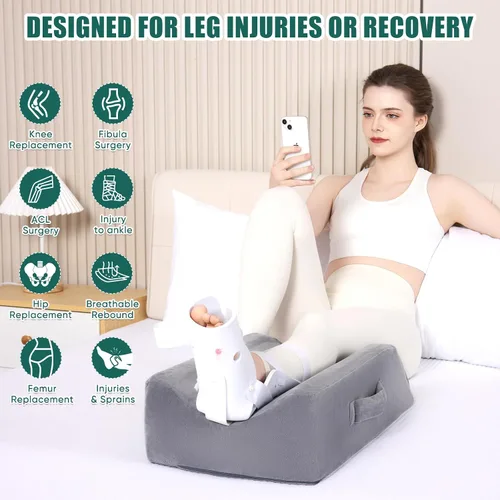 Vista 3 de Almohada de elevación de piernas Almohada de elevación de piernas de cuña para después de la cirugía Circulación sanguínea Tobillo Pie Hinchazón