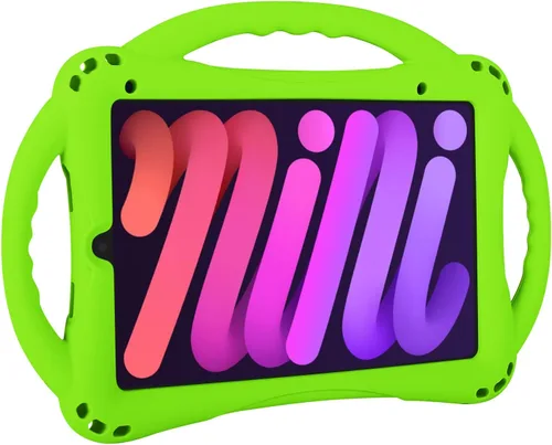Vista 12 de TopEsct Funda infantil para iPad mini 7 (A17 Pro) 2024/iPad Mini6 2021, funda de silicona a prueba de golpes con soporte de asa para iPad mini