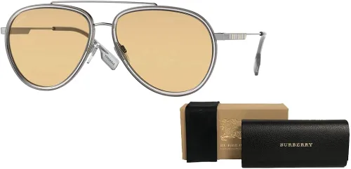 Vista 3 de BURBERRY Oliver BE3125 Pilot Sunglasses for Men + BUNDLE With Designer iWear Eyewear Kit