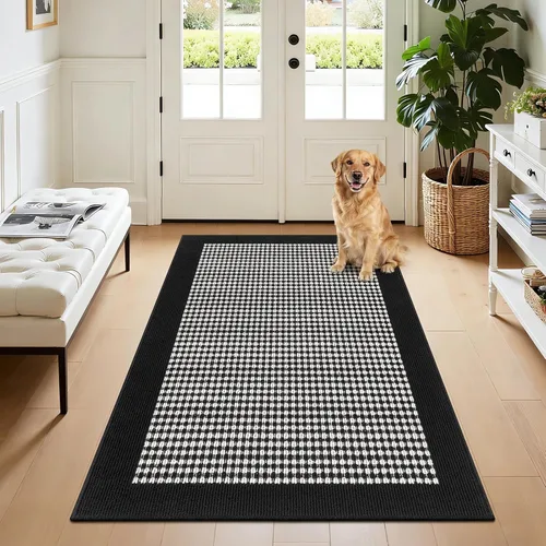 Vista 32 de Ileading Tapete para puerta de interior de 24 x 36 pulgadas, absorbente para perros, tapete de bajo perfil para entrada pequeño con respaldo de goma