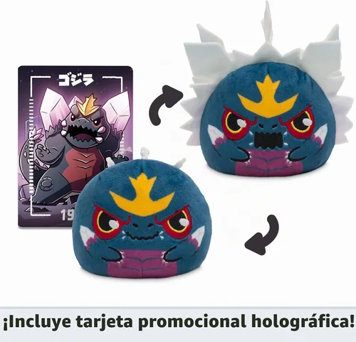 Vista 7 de TeeTurtle Godzilla - Caja ciega reversible de peluche de 3 pulgadas, lindo animal de peluche suave Kawaii