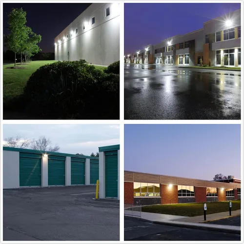 Vista 7 de Paquete de pared LED de 100 W, del anochecer al amanecer, 13000 lúmenes, 5000 K, iluminación de seguridad comercial de luz diurna, equivalente a
