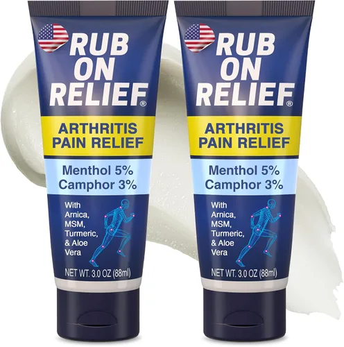 Vista 10 de RUB ON RELIEF Crema Tópica para Alivio del Dolor - Crema No Grasosa para Dolor de Articulaciones para Rodillas, Hombros y Espalda, Artritis Dirigida