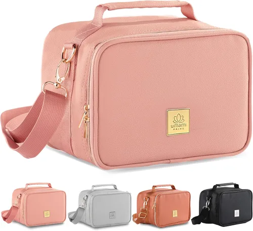 Vista 7 de Umami - Lonchera aislada para mujeres y hombres, lonchera pequeña Gris frío