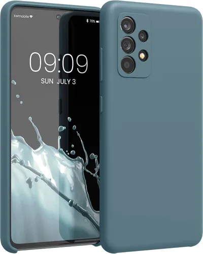 Vista 159 de kwmobile Funda Compatible con Samsung Galaxy A14 5G - Funda de teléfono de TPU y silicona con acabado suave - Verde Lima