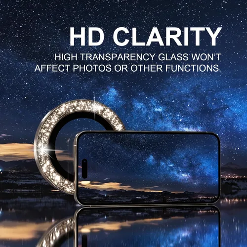 Vista 118 de Choiche Compatible para iPhone 16 Pro/iPhone 16 Pro Max Protector de Lente de Cámara, Vidrio Templado 9H Protector de Pantalla de Cubierta de Cámara