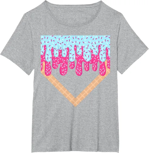 Vista 73 de Baseball Drip Boys Home Plate Ice Cream Sport Players & Fans Camiseta