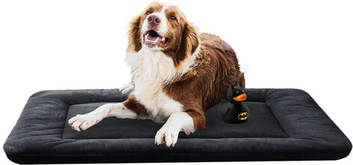 Vista 40 de Alfombrilla de cama para jaula de perro para perros extra pequeños. Cama de jaula de perro ultra suave. Alfombrilla de perrera lavable y Rosa