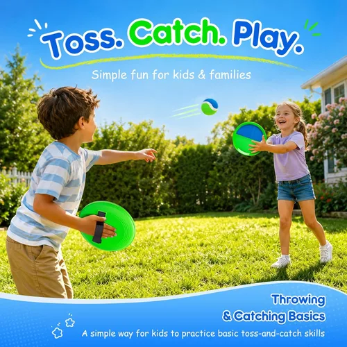 Vista 4 de Juego de pelota para lanzar y atrapar, juego de bolas adhesivas mejoradas para niños y niños pequeños, resistente y resistente al agua, juguete