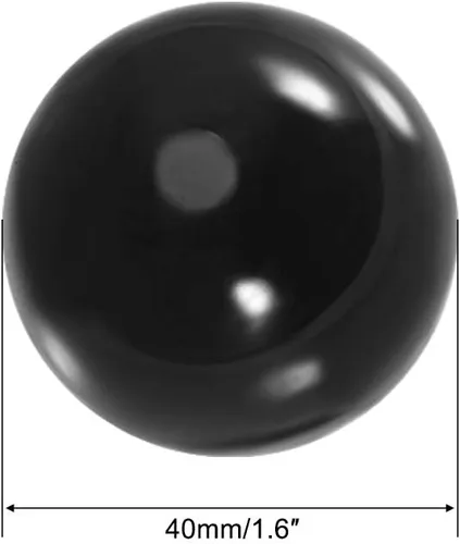 Vista 2 de uxcell Bola de malabarismo de contacto acrílico negro - 1.575 in