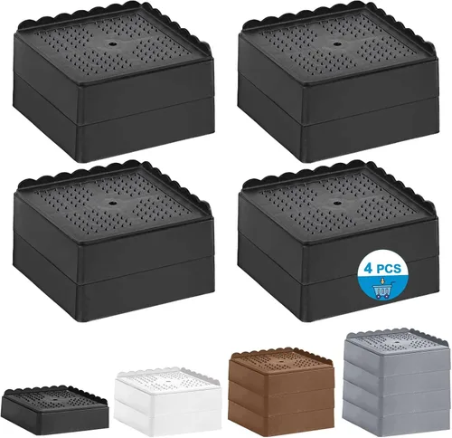 Vista 37 de Elevador de cama de 1 pulgada, 2 pulgadas, 3 pulgadas, 4 pulgadas de alta resistencia, elevador de muebles ajustable para mesa, escritorio, sofá