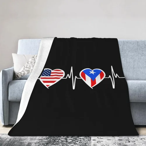 Vista 13 de Manta de franela cálida y ultrasuave con la bandera de Estados Unidos y Maryland, manta negra para todas las estaciones, decoración del hogar
