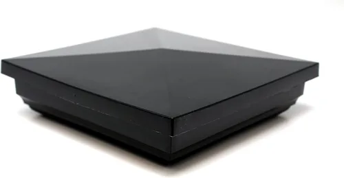 Vista 2 de Tapones de plástico negro de 5 pulgadas para valla de vinilo estilo clásico de Nueva Inglaterra, tapa de poste de 5 x 5 pulgadas para postes