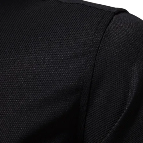 Vista 6 de LOCALMODE Camisa de sarga casual de manga larga para hombre, color sólido, formal, con botones