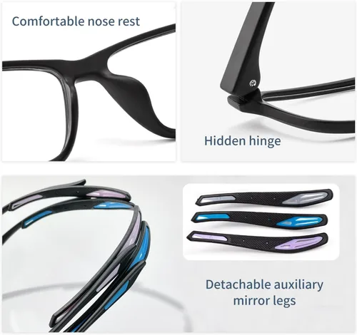 Vista 3 de SooGree Gafas de racquetball, gafas deportivas, gafas de seguridad para pickleball baloncesto fútbol gafas anti absorción de golpes
